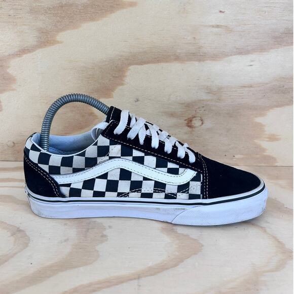 Vans Off The Wall -Old Skool Checkerboard -Sneakers -Black/White -Women's - 7.5 - Picture 5 of 9